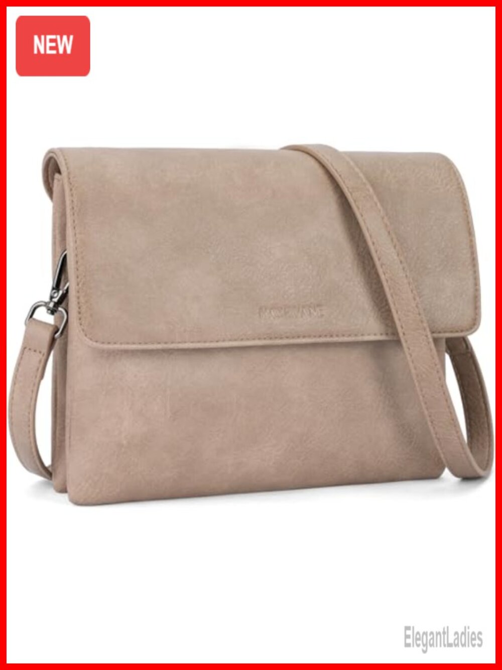 Vegan Leather Crossbody Bag Phone Purse RFID Card Slots Shoulder Handbag